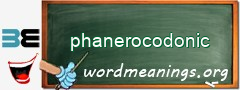 WordMeaning blackboard for phanerocodonic